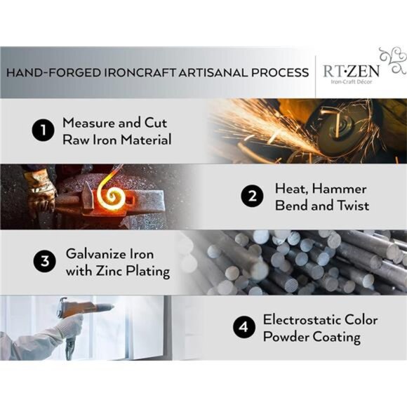 Farmhouse Small Key Holder for Wall - Handcrafted Swirl Decorative 5 Key Hooks - Picture 3 of 7